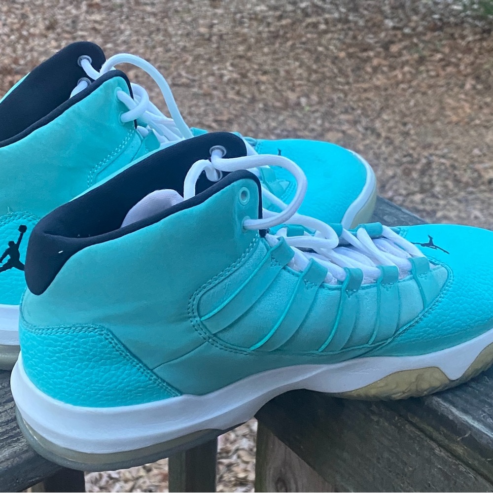 Light Teal Jordan high-tops